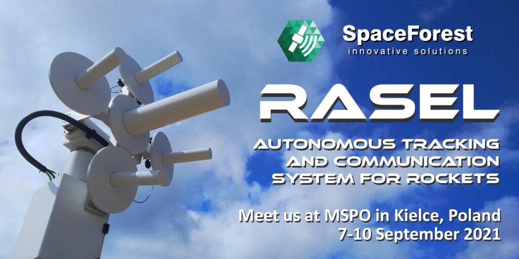 SpaceForest's RASEL at MSPO 2021 poster.