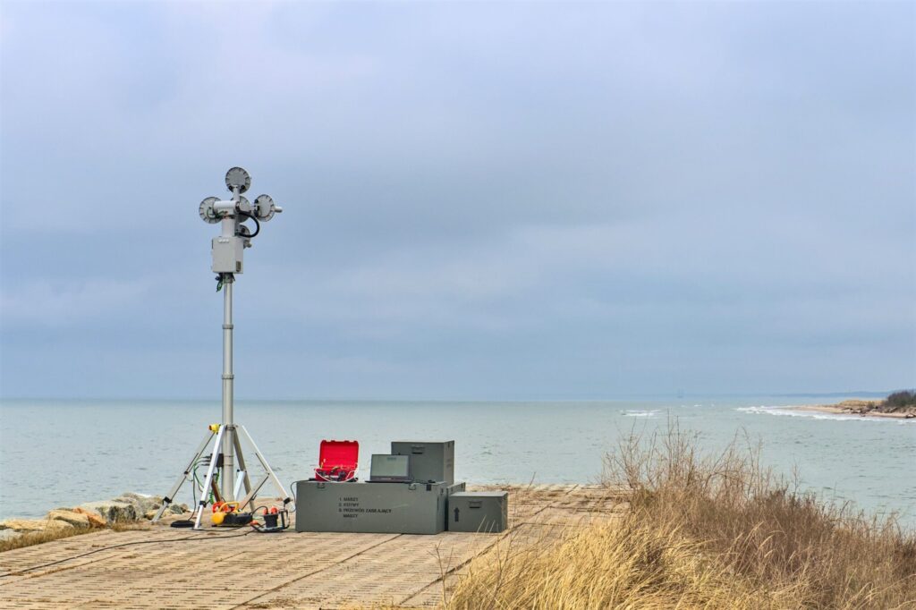 RASEL ground station on the sea shore.