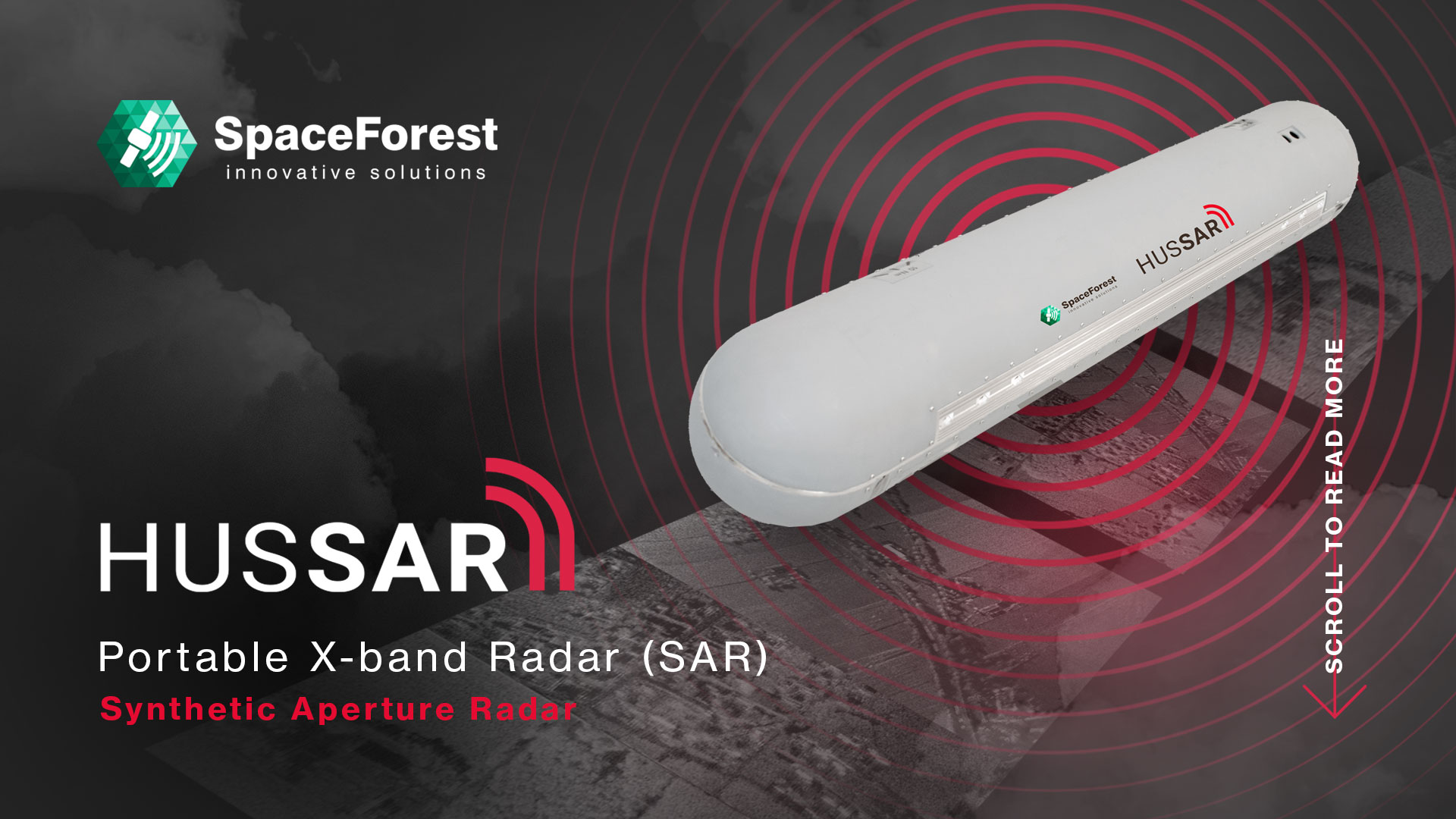 HUSSAR - photo and logo of the portable sar radar by spaceforest