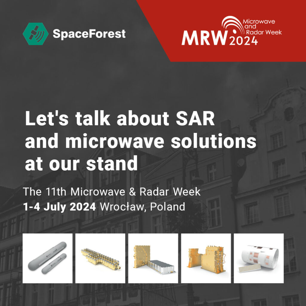 paceForest booth at the 11th Microwave & Radar Week 2024 in Wrocław, Poland discussing SAR and microwave solutions.