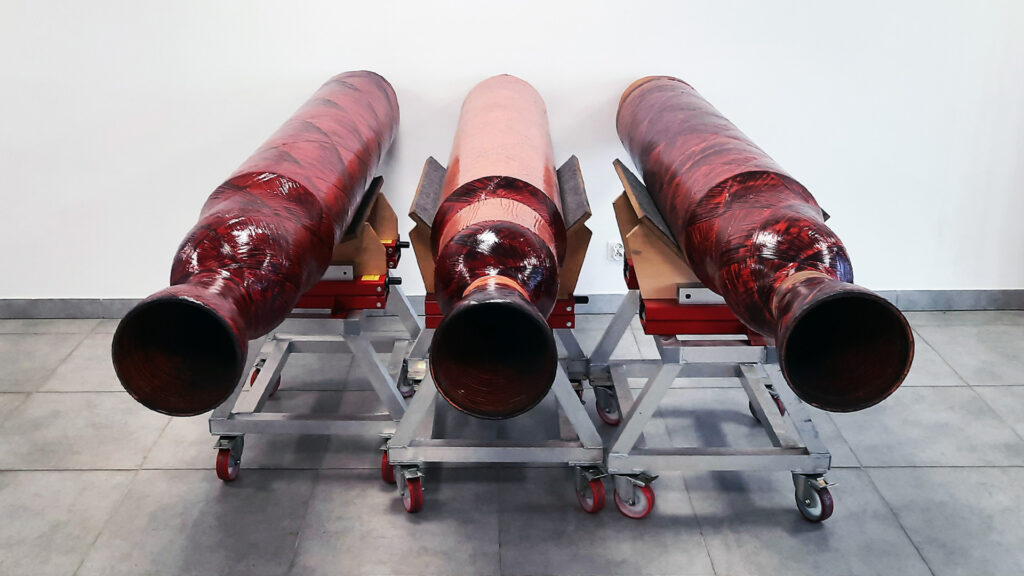 Combustion chamber and engine section of the Perun rocket system, designed for optimized performance and reusability.