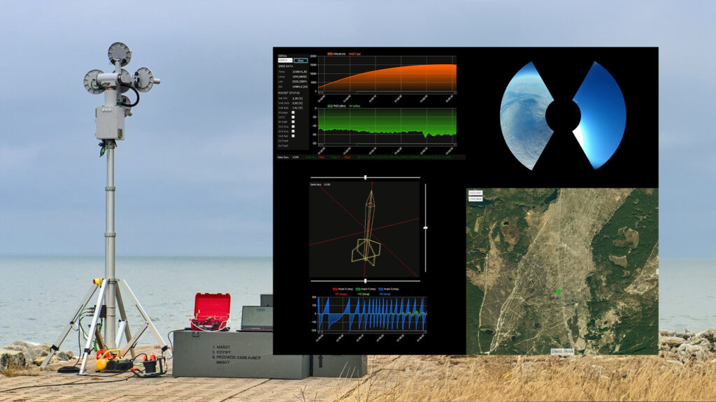 Communication system and software interface used to control and track the Perun rocket during its mission.