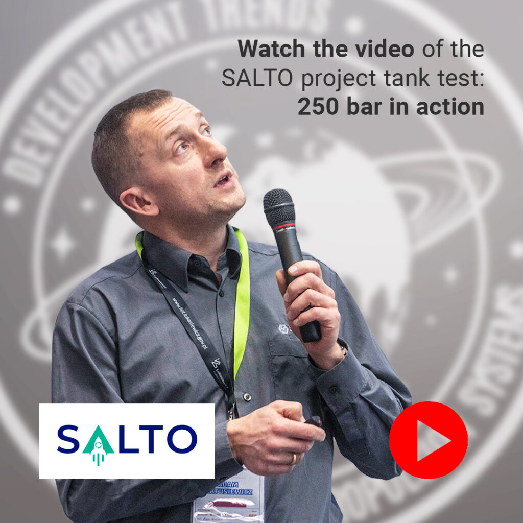 Watch the SALTO project tank test under 250 bar pressure – showcasing SpaceForest’s cutting-edge composite technology.