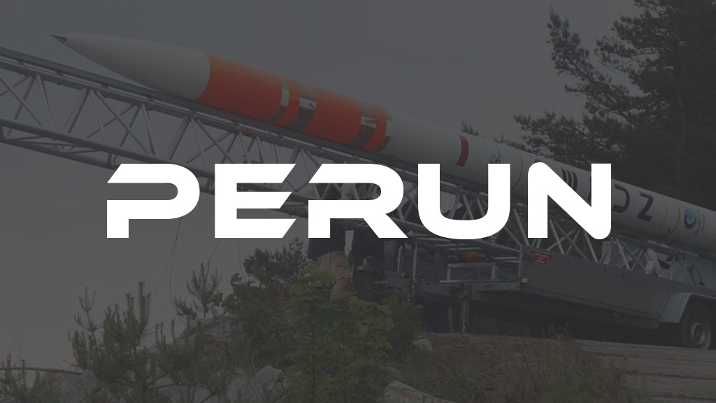 PERUN suborbital rocket system with SpaceForest logo