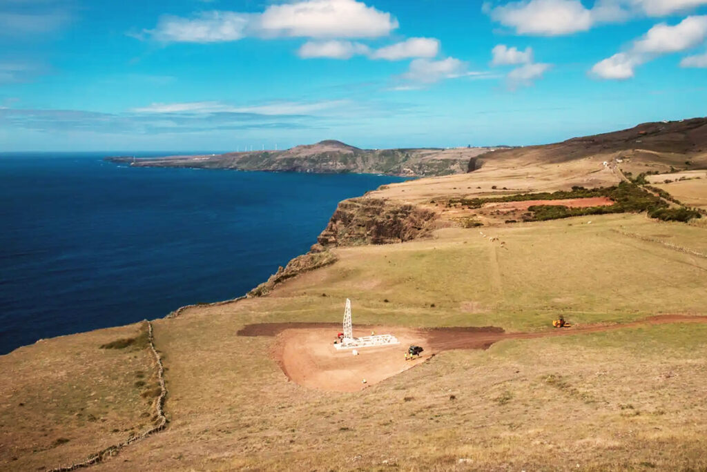 View of the Atlantic Spaceport Consortium launch site on Santa Maria Island, Azores.